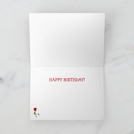 Funny Squirrel Poetry Birthday Kaart (Binnen)