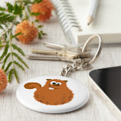 Funny Squirrel Sleutelhanger (Zijkant)