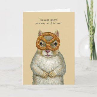 Funny Squirrel-verjaardagskaart Kaart