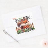 Funny Squirrel Vierkante Sticker (Envelop)