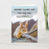 Funny Squirrel voelt zich beter snel goed Kaart (Voorkant)