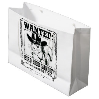 Funny Squirrel Wanted Poster | Bird Seed Bandit Co Groot Cadeauzakje