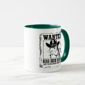 Funny Squirrel Wanted Poster | Bird Seed Bandit Co Mok (Voorkant rechts)