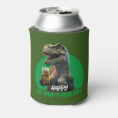 Funny St. Pat-T-Rex Celebration Beer-Loving Dino Blikjeskoeler (Blikje Achterkant)