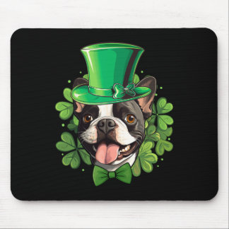 Funny St Patricks Boston Terrier  Muismat