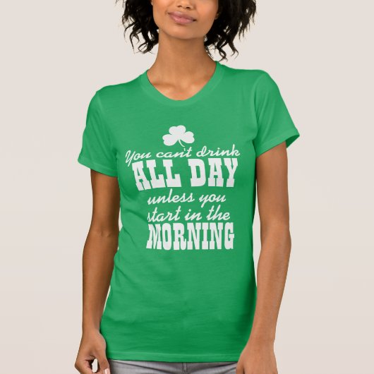 Funny St Patricks Day Beer Drink T-shirt (Voorkant)