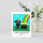 Funny St. Patrick's Day Briefkaart (Staand voorkant)