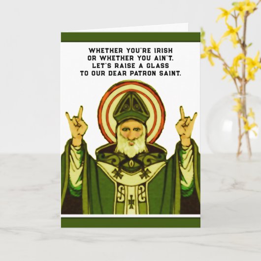 Funny St. Patrick's Day Card Kaart (Gele Bloem)