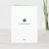 Funny St. Patrick's Day Card Kaart (Achterkant)