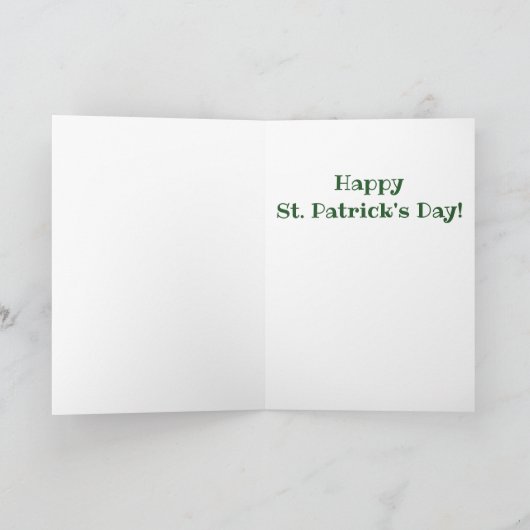 Funny St. Patricks Day Carte de chat (Intérieur)