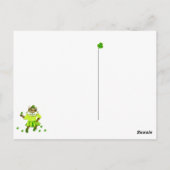 Funny St. Patrick's Day Cat Briefkaart (Achterkant)