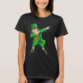 Funny St Patricks Day, Dabbing Leprechaun Irish B T-shirt (Voorkant)