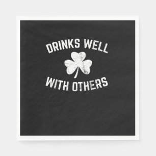 Funny St Patricks Day Drink Shirt Drinken Servet