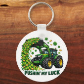 Funny St. Patrick's Day funny Tractor Sleutelhanger (Voorkant)