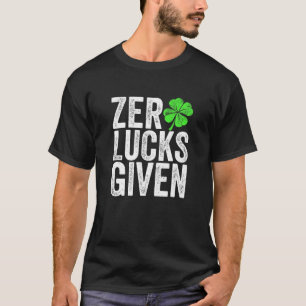 Funny St Patricks Day Gift Zero Lucks heeft 0 doll T-shirt