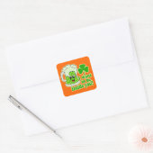 Funny St Patricks Day Green Beer Vierkante Sticker (Envelop)