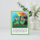 Funny St. Patrick's Day Humour Carte postale (Debout devant)