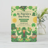 funny st patricks day invitations feestdagenkaart (Staand voorkant)