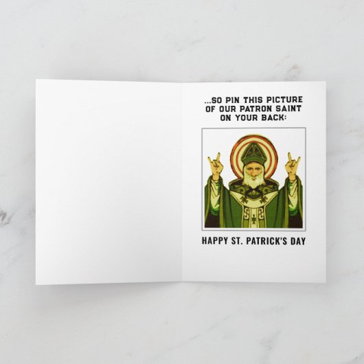 Funny St. Patrick's Day Kaart (Binnen)