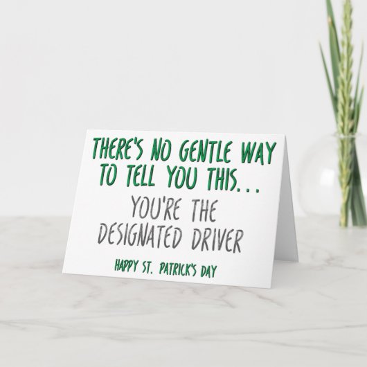 Funny St. Patrick's Day Kaart (Voorkant)