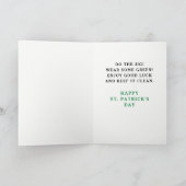 Funny St. Patrick's Day Kaart (Binnen)