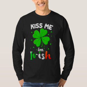 Funny St Patrick's Day Kiss Ik ben Iers T-shirt