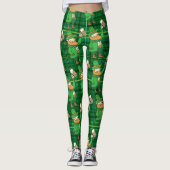 Funny St Patricks Day Leprachaun Drink Bier Leggings (Voorkant)