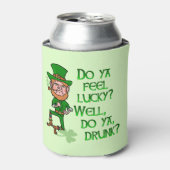 Funny St Patrick's Day Leprechaun Lucky Drink Blikjeskoeler (Blikje Voorkant)