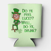 Funny St Patrick's Day Leprechaun Lucky Drink Blikjeskoeler (Voorkant)