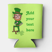 Funny St Patrick's Day Leprechaun Voeg Jouw tekst  Blikjeskoeler (Voorkant)