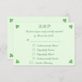 Funny St Patrick's Day Party RSVP Invitation Kaart (Voorkant / Achterkant)