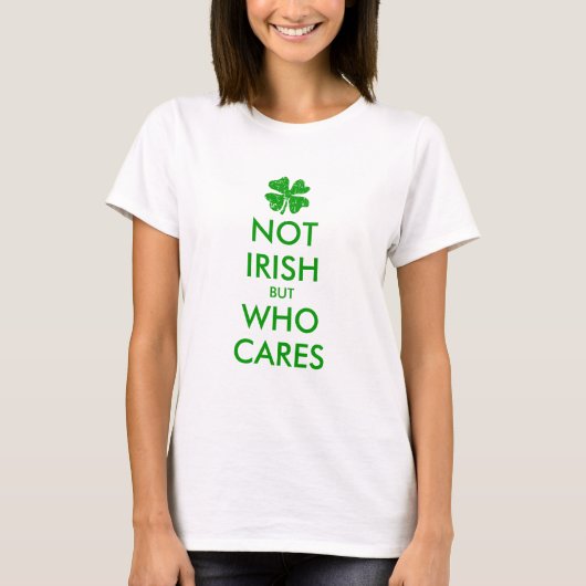 Funny St Patricks Day t shirt voor niet-Ierse meis (Voorkant)