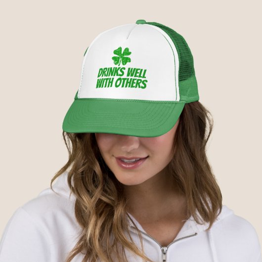 Funny St Patricks Day vrachtwagenhoezen met shamro Trucker Pet (In situ)
