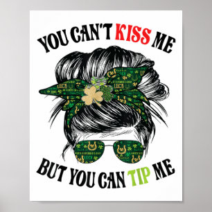 Funny St Patricks Day Waitress Bartender Ti Poster
