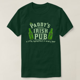 Funny St Patrick's Leprechaun Irish Pub T-shirt