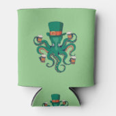 Funny St. Patricks Octopus Blikjeskoeler (Voorkant)