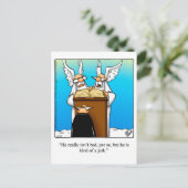 Funny "St. Peter & The Jerk" Carte postale Humour (Debout devant)