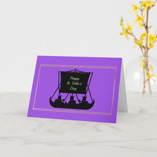 Funny St. Urho's Day Toast Carte de voeux (Fleur jaune)