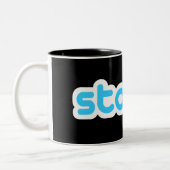 Funny stalker tweekleurige koffiemok (Links)