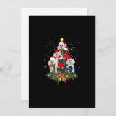 Funny Standard Poodle Dog Christmas Tree Premium Kaart (Voorkant / Achterkant)