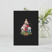 Funny Standard Poodle Dog Christmas Tree Premium Kaart (Staand voorkant)