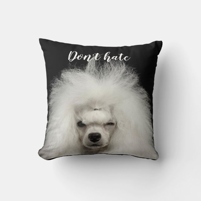 Funny Standard Poodle Sierkussen (Voorkant)