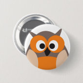 Funny staring cartoon owl ronde button 5,7 cm (Voorkant /achterkant)