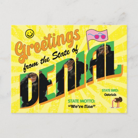 Funny State of Denial Greetings Briefkaart (Voorkant)