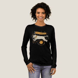 Funny Stay Furrious Cat Astronaut Space Pet Wool Tri-Blend Shirt