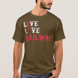 Funny Steam Train Railroad Graphic Railway Lovers T-shirt