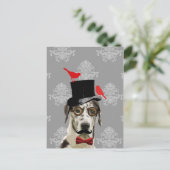 Funny steampunk dog briefkaart (Staand voorkant)