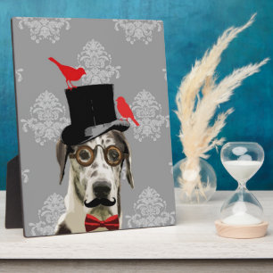 Funny steampunk dog fotoplaat