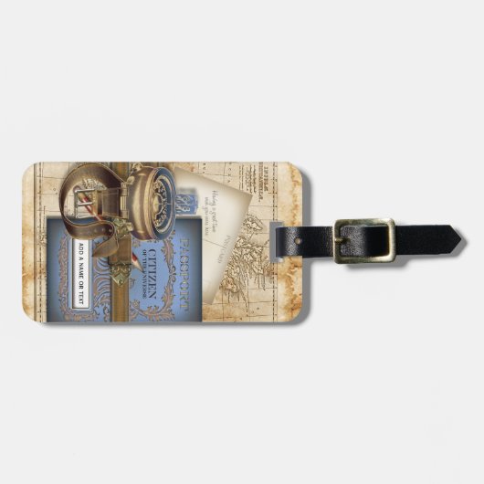 Funny Steampunk Excursion Bagagelabel (Voorkant horizontaal)