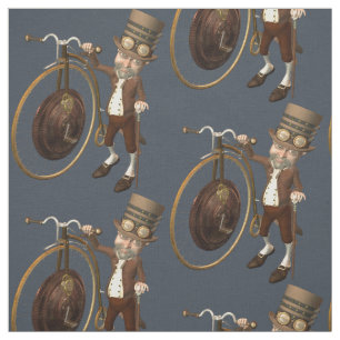 Funny  Steampunk Penny Farthing Stof